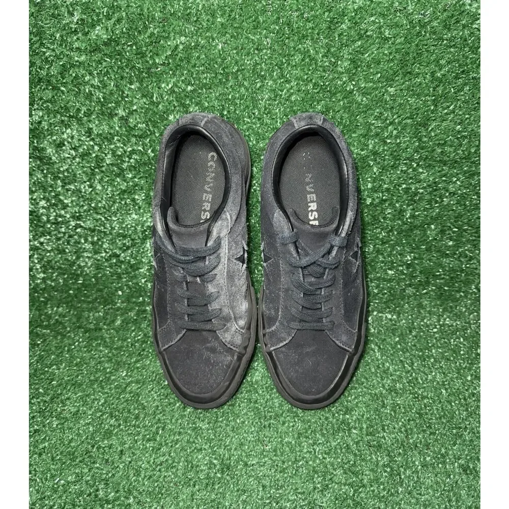 Converse Chuck Taylor All Star Low Top Black Suede Shoes Kid Size 4 Women Size 6